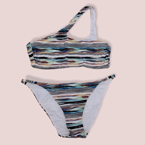 NWT Soluna One Shoulder Asymmetrical Boho Swimsuit - Picture 1 of 5